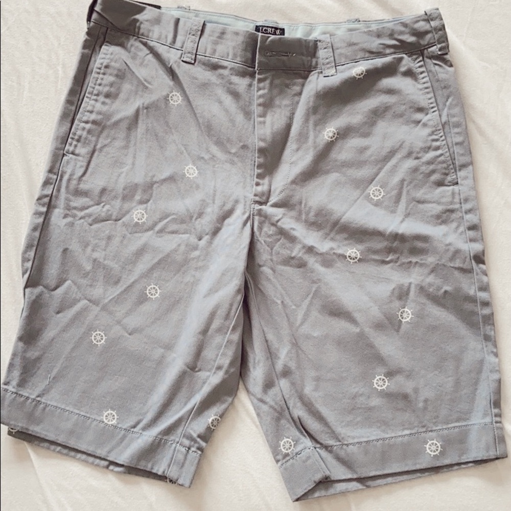 NWT J. Crew Men’s Grey Nautical Shorts size 32W